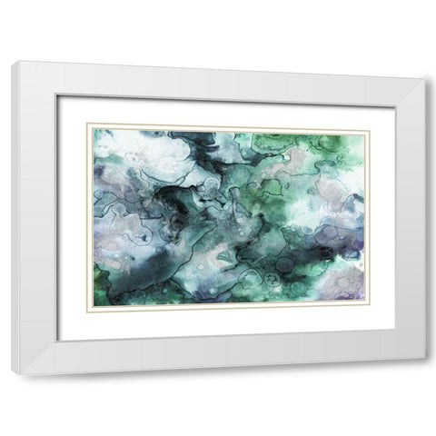 Water Rocks White Modern Wood Framed Art Print with Double Matting by Grey, Jace