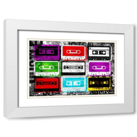 Stay Humble White Modern Wood Framed Art Print with Double Matting by Grey, Jace