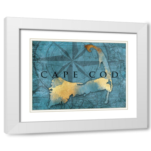 Cape Cod Gold White Modern Wood Framed Art Print with Double Matting by Grey, Jace