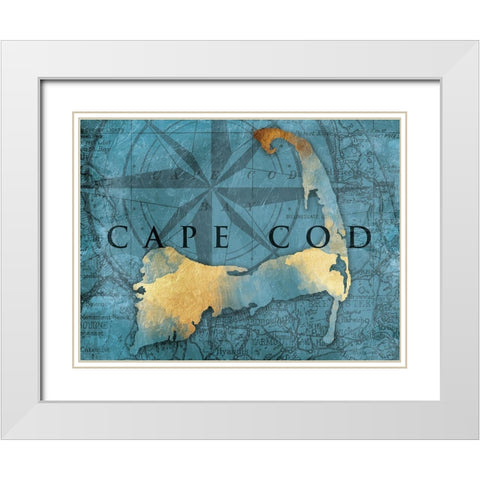 Cape Cod Gold White Modern Wood Framed Art Print with Double Matting by Grey, Jace
