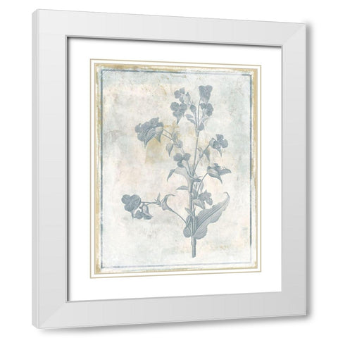 Sky Floral White Modern Wood Framed Art Print with Double Matting by Grey, Jace