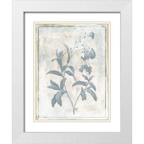 Sky Floral Two White Modern Wood Framed Art Print with Double Matting by Grey, Jace