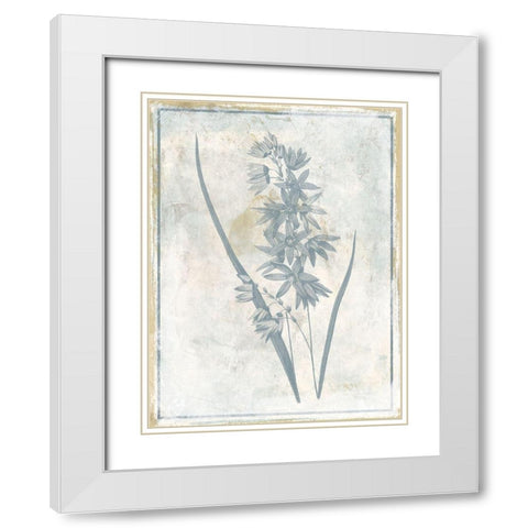 Sky Floral Three White Modern Wood Framed Art Print with Double Matting by Grey, Jace