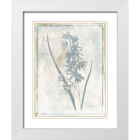 Sky Floral Three White Modern Wood Framed Art Print with Double Matting by Grey, Jace
