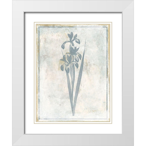 Sky Floral Four White Modern Wood Framed Art Print with Double Matting by Grey, Jace