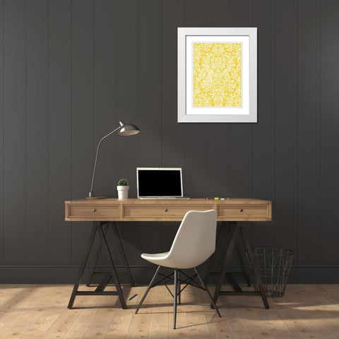 Sunny Wall White Modern Wood Framed Art Print with Double Matting by Grey, Jace