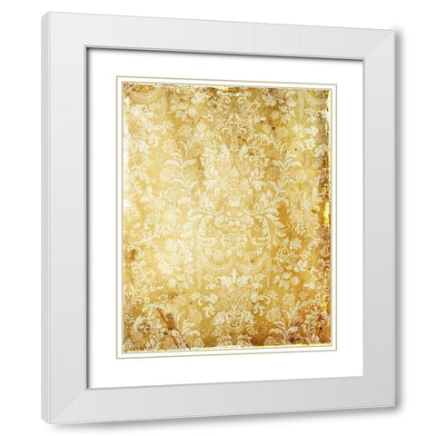 Golden Sunny Wall White Modern Wood Framed Art Print with Double Matting by Grey, Jace
