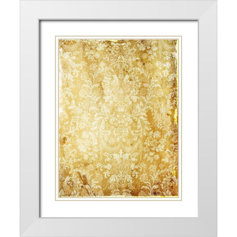 Golden Sunny Wall White Modern Wood Framed Art Print with Double Matting by Grey, Jace