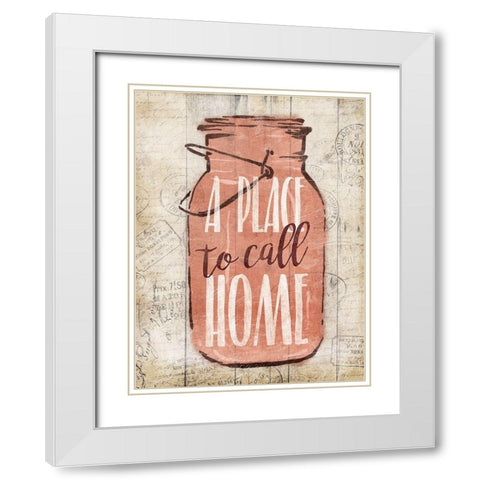 A Jar To Call Home White Modern Wood Framed Art Print with Double Matting by Grey, Jace