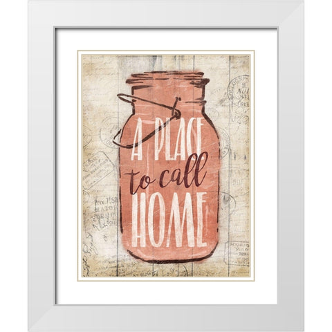 A Jar To Call Home White Modern Wood Framed Art Print with Double Matting by Grey, Jace