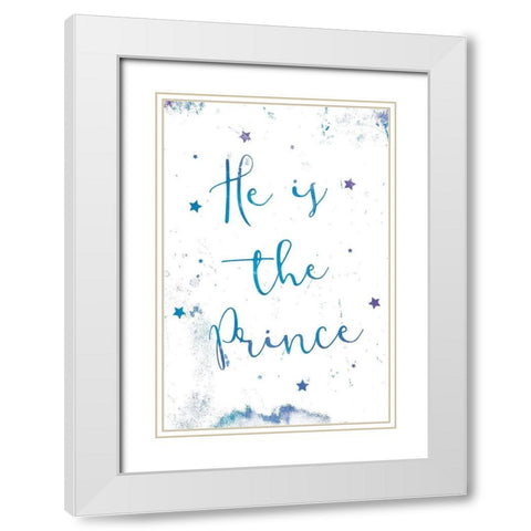 Star Prince White Modern Wood Framed Art Print with Double Matting by Grey, Jace