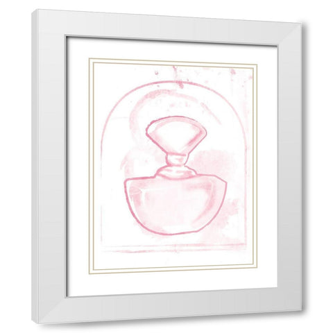 Pink Perfume One White Modern Wood Framed Art Print with Double Matting by Grey, Jace
