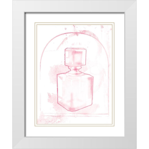 Pink Perfume Two White Modern Wood Framed Art Print with Double Matting by Grey, Jace