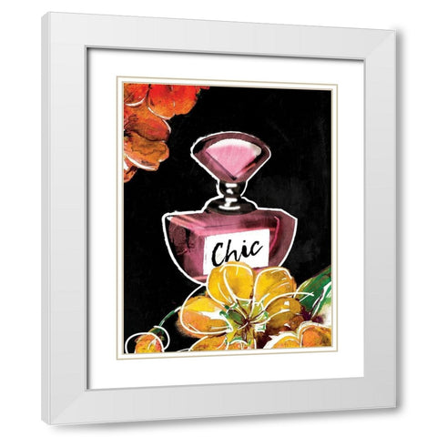 Flower Chic White Modern Wood Framed Art Print with Double Matting by Grey, Jace