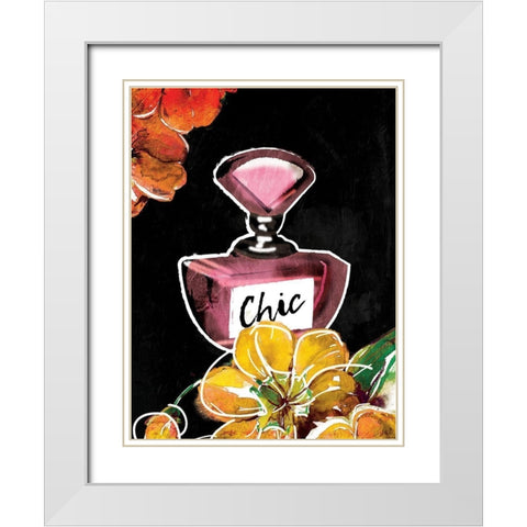 Flower Chic White Modern Wood Framed Art Print with Double Matting by Grey, Jace