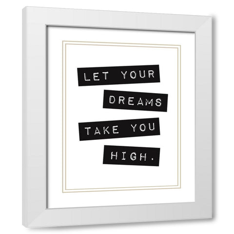 High White Modern Wood Framed Art Print with Double Matting by Grey, Jace