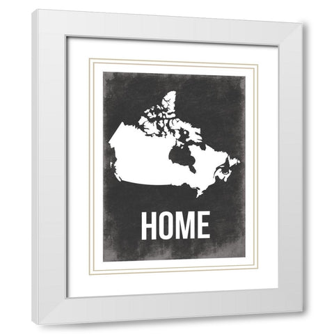 Canada Home White Modern Wood Framed Art Print with Double Matting by Grey, Jace