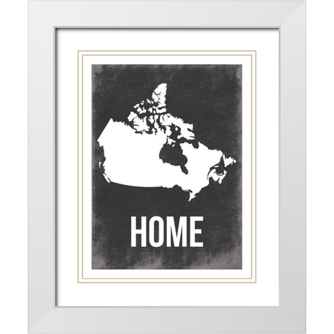 Canada Home White Modern Wood Framed Art Print with Double Matting by Grey, Jace