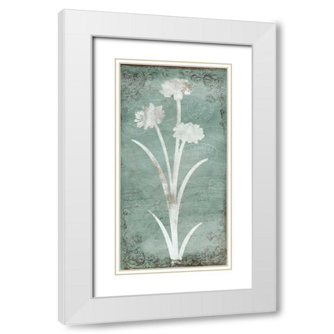 Postal Floral Silo White Modern Wood Framed Art Print with Double Matting by Grey, Jace