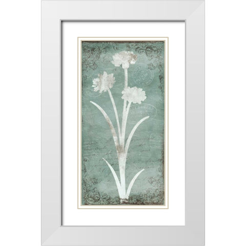 Postal Floral Silo White Modern Wood Framed Art Print with Double Matting by Grey, Jace