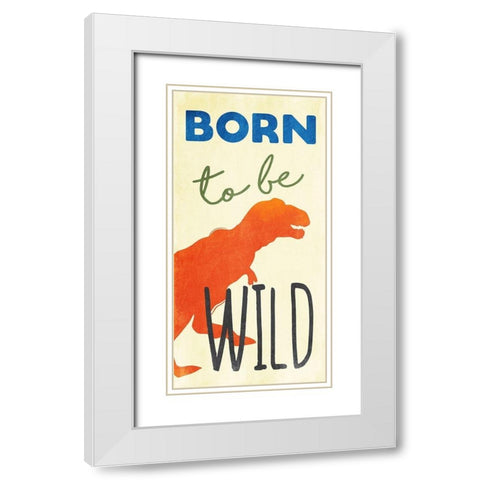 Born To Be Wild White Modern Wood Framed Art Print with Double Matting by Grey, Jace