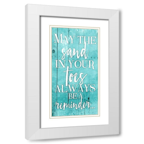 Toes White Modern Wood Framed Art Print with Double Matting by Grey, Jace
