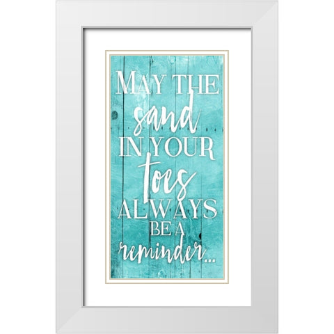 Toes White Modern Wood Framed Art Print with Double Matting by Grey, Jace