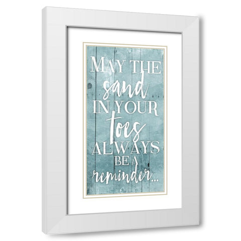 Toes Toned Down White Modern Wood Framed Art Print with Double Matting by Grey, Jace