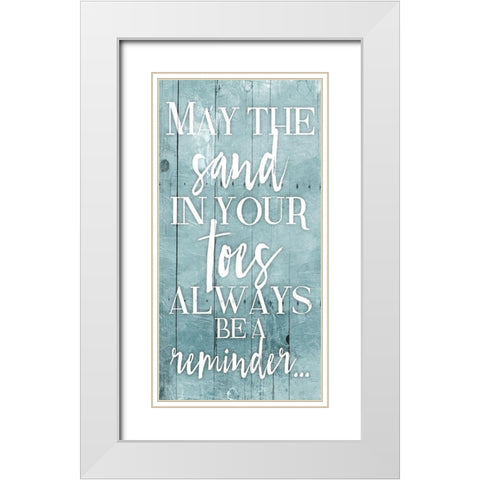 Toes Toned Down White Modern Wood Framed Art Print with Double Matting by Grey, Jace