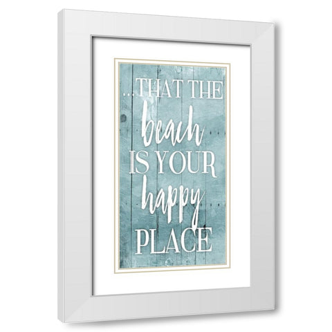 Happy Toned Down White Modern Wood Framed Art Print with Double Matting by Grey, Jace