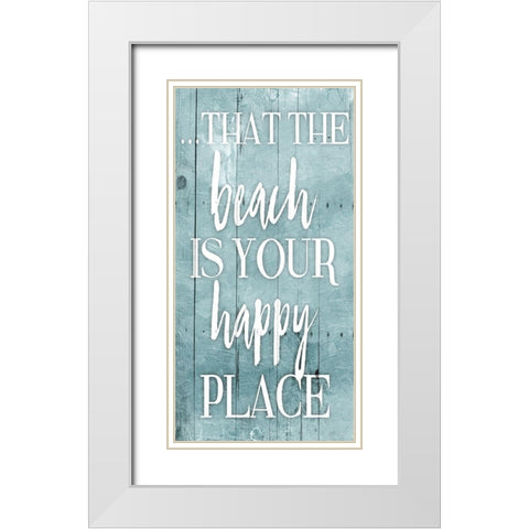 Happy Toned Down White Modern Wood Framed Art Print with Double Matting by Grey, Jace