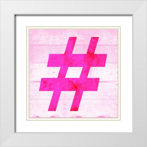 SHIFT KEY # White Modern Wood Framed Art Print with Double Matting by Grey, Jace