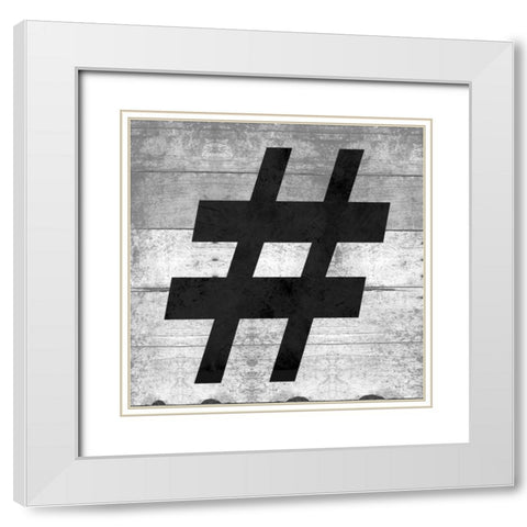 SHIFT KEY# White Modern Wood Framed Art Print with Double Matting by Grey, Jace