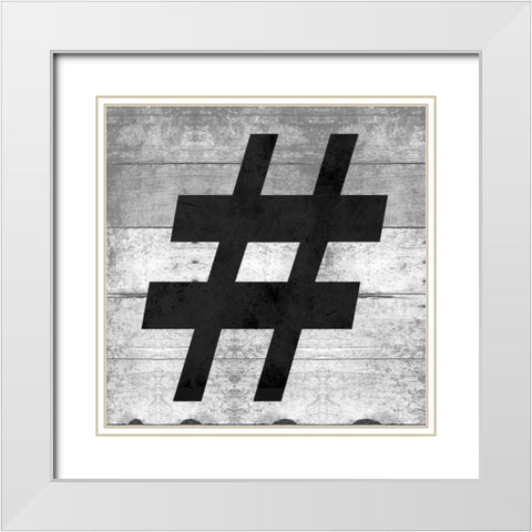 SHIFT KEY# White Modern Wood Framed Art Print with Double Matting by Grey, Jace