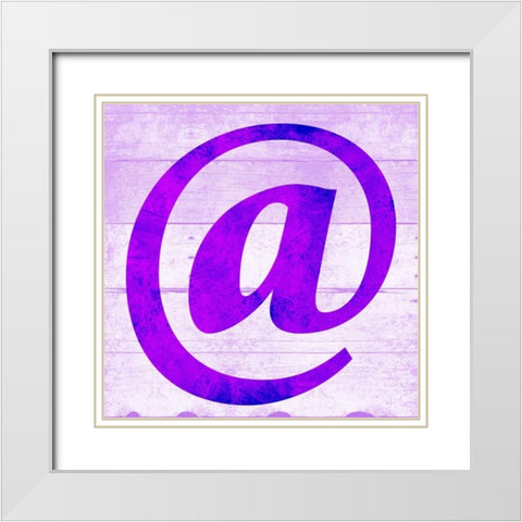 SHIFT KEY @ White Modern Wood Framed Art Print with Double Matting by Grey, Jace