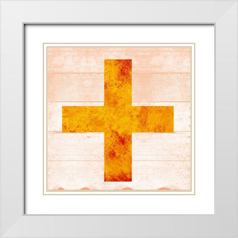 SHIFT KEY + White Modern Wood Framed Art Print with Double Matting by Grey, Jace