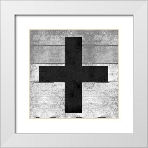 SHIFT KEY + White Modern Wood Framed Art Print with Double Matting by Grey, Jace
