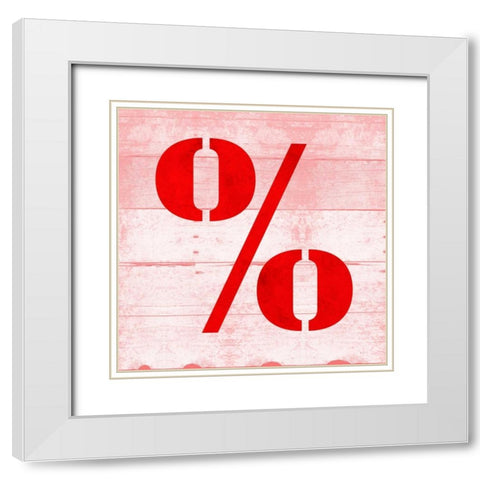 SHIFT KEY % White Modern Wood Framed Art Print with Double Matting by Grey, Jace