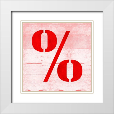 SHIFT KEY % White Modern Wood Framed Art Print with Double Matting by Grey, Jace