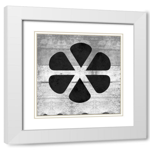 SHIFT KEY White Modern Wood Framed Art Print with Double Matting by Grey, Jace