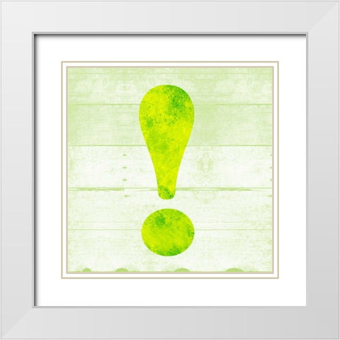 SHIFT KEY ! White Modern Wood Framed Art Print with Double Matting by Grey, Jace