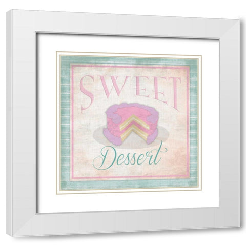 Sweet dessert White Modern Wood Framed Art Print with Double Matting by Grey, Jace