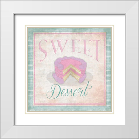 Sweet dessert White Modern Wood Framed Art Print with Double Matting by Grey, Jace