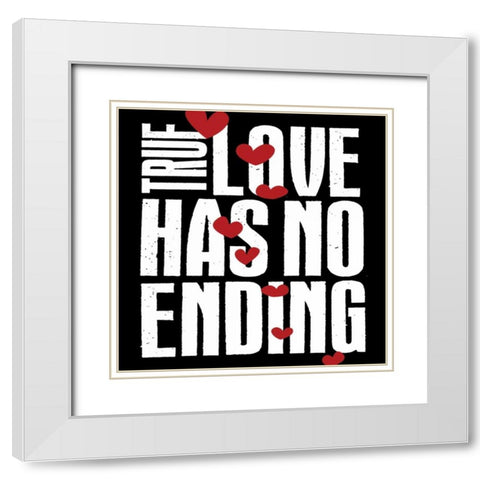 Love White Modern Wood Framed Art Print with Double Matting by Grey, Jace