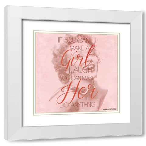 Marilyn White Modern Wood Framed Art Print with Double Matting by Grey, Jace