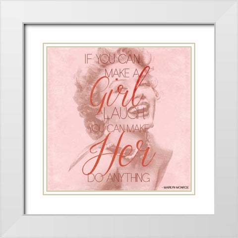 Marilyn White Modern Wood Framed Art Print with Double Matting by Grey, Jace