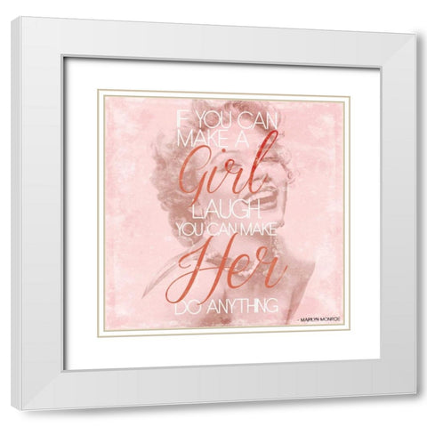 Marilyn White Modern Wood Framed Art Print with Double Matting by Grey, Jace