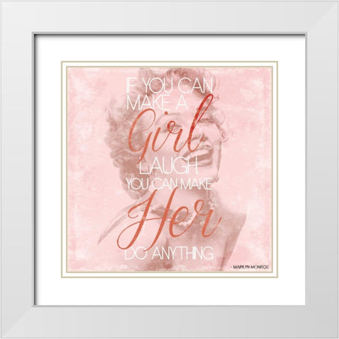 Marilyn White Modern Wood Framed Art Print with Double Matting by Grey, Jace