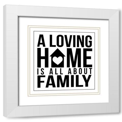 Home 3 White Modern Wood Framed Art Print with Double Matting by Grey, Jace