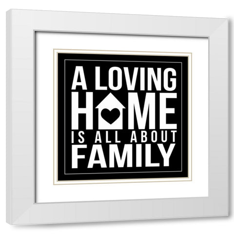 Home 1 White Modern Wood Framed Art Print with Double Matting by Grey, Jace